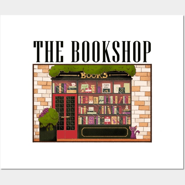 The Bookshop Storefront Illustration Wall Art by MariOyama